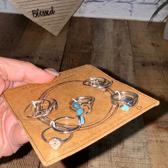 Unique designs rings nwt made from recycled materials boho - Picture 3 of 5